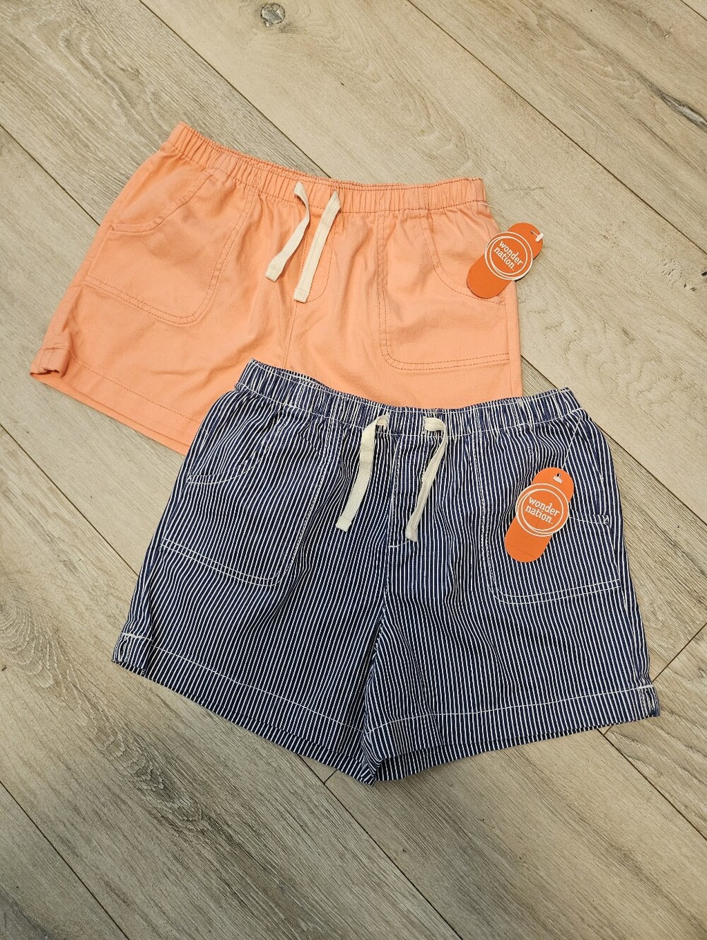 NWT Wonder Nation Girls Size Large 10 12 Pull On Shorts Lot 2 Pack
